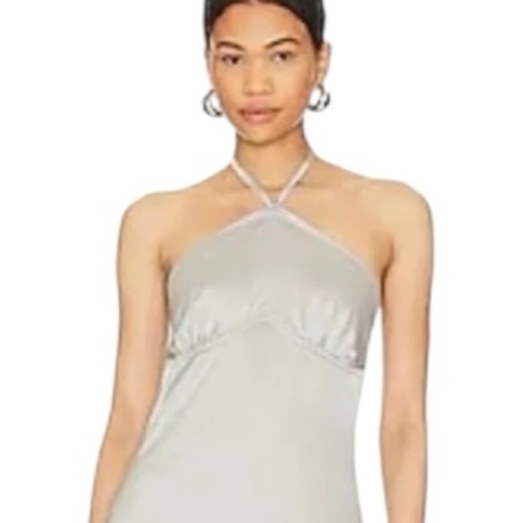 OW Collection SAGA Maxi Dress Halter Grey XL - Picture 5 of 9